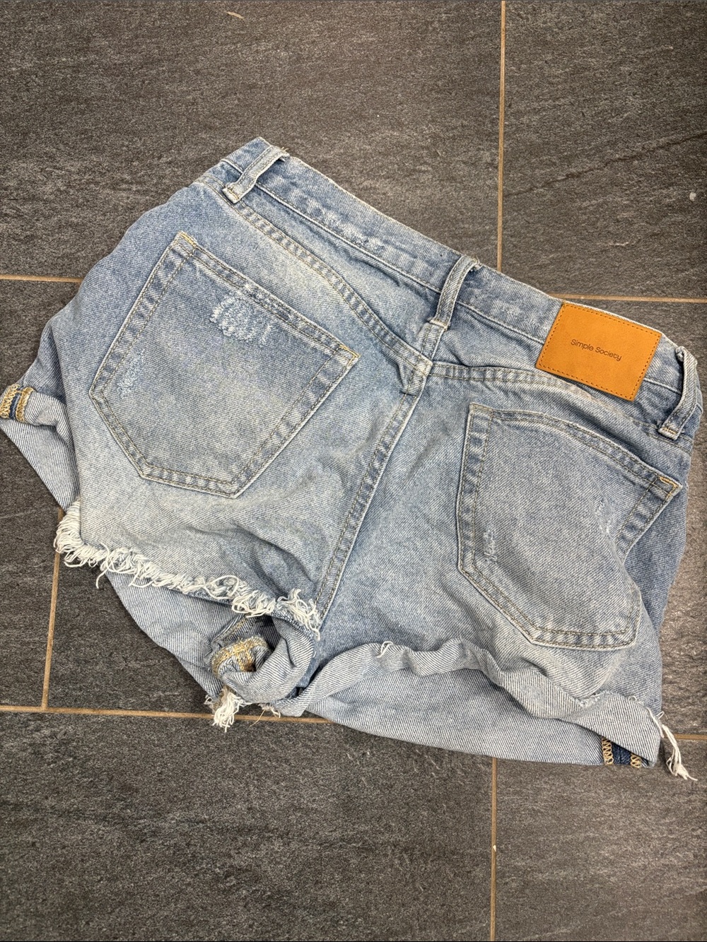 High Rise Button Fly shorts